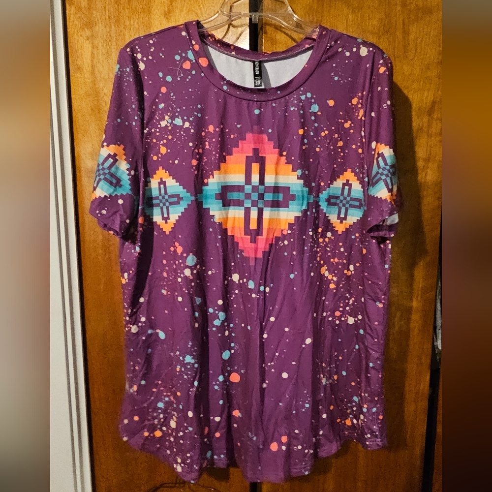 Rainbow Crazy Train Splatter T-Shirt 3X